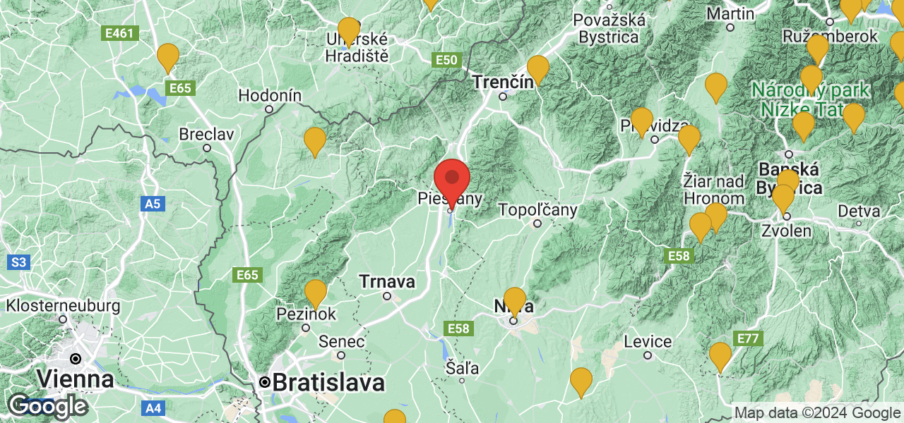 Map Piestany
